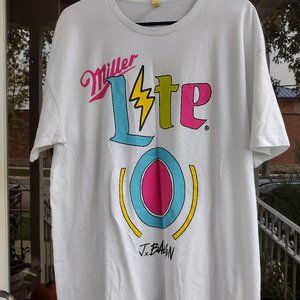 Miller Lite J Balvin T-Shirt Size XLarge White Tee Promo Merch iLego!